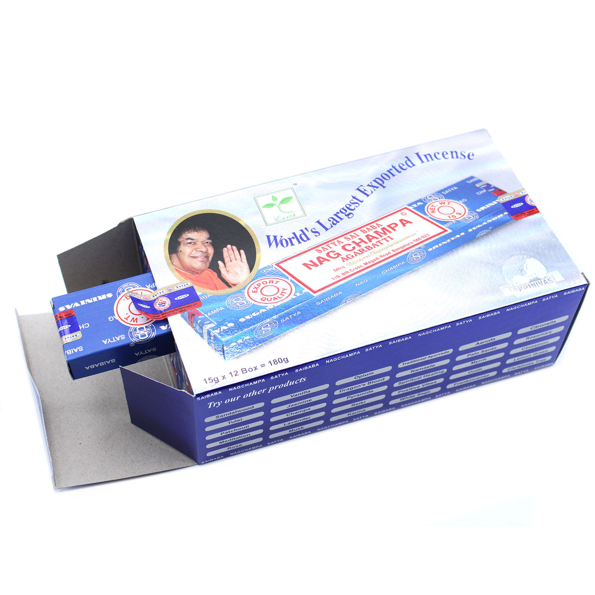 Nag Champa | Hel Kasse | 12 x 15 gram