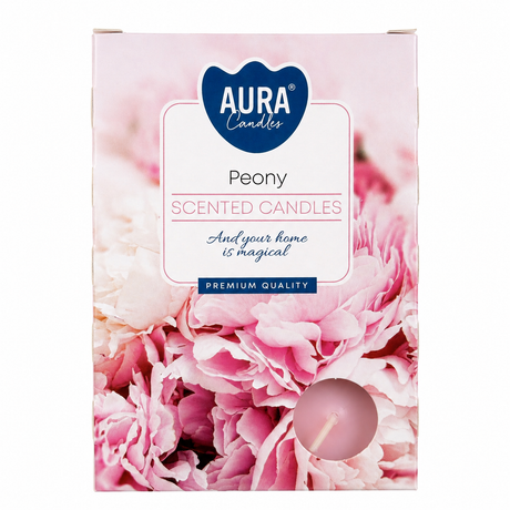 Peony | Duft Fyrfadslys | Blid Pæonrose | 6 stk.