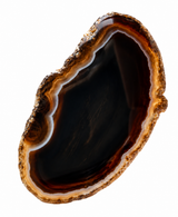 Sort Agat | Agatplade | Farvet | Ca. 3 x 6 cm. | Vælg Din Plade