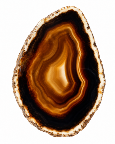 Sort Agat | Agatplade | Farvet | Ca. 3 x 6 cm. | Vælg Din Plade