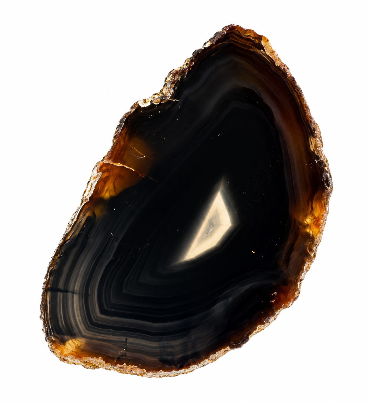 Sort Agat | Agatplade | Farvet | Ca. 3 x 6 cm. | Vælg Din Plade
