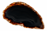 Sort Agat | Agatplade | Farvet | Ca. 3 x 6 cm. | Vælg Din Plade