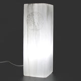 Selenit lampe - Livets træ 2 - 25 cm