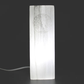 Selenit lampe - Livets træ - 25 cm