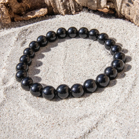 Sort Obsidian armbånd 8 mm