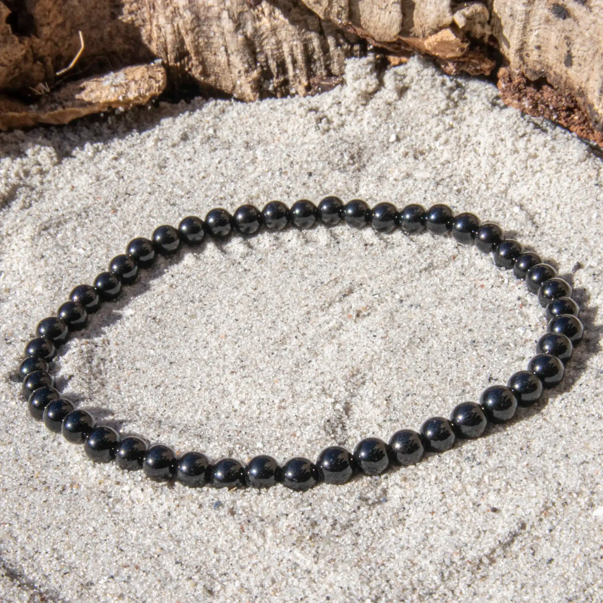 Sort Onyx armbånd 4 mm
