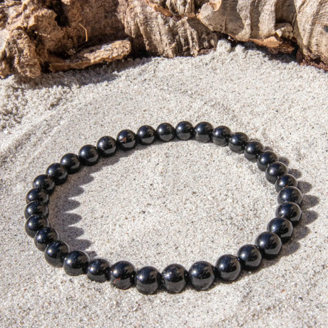 Sort Turmalin armbånd 6 mm