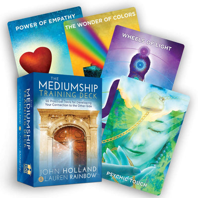The mediumship training deck med en port der lyser