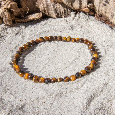 Tigerøje armbånd 4 mm
