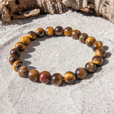 Tigerøje armbånd 8 mm