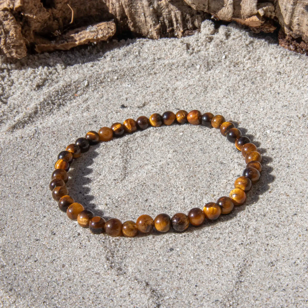 Tigerøje armbånd til børn 4 mm