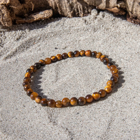 Tigerøje armbånd til børn 4 mm