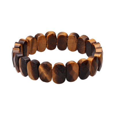 Tigerøje facet armbånd