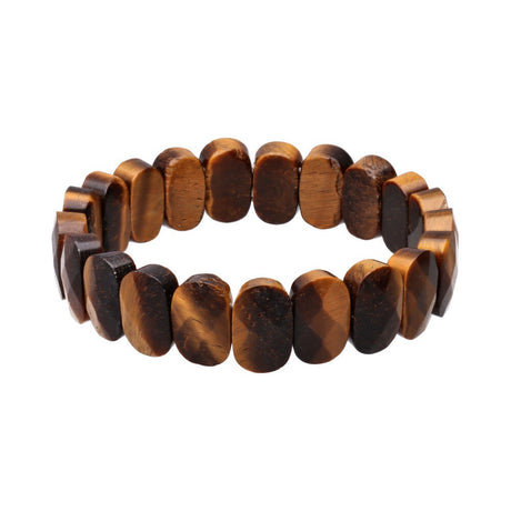 Tigerøje facet armbånd