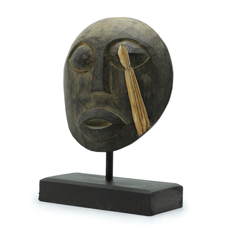 Timor Tribal Dekorativ Maske Statue Antik fra højre