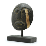 Timor Tribal Dekorativ Maske Statue | Sort | 27 x 20 x 9 cm