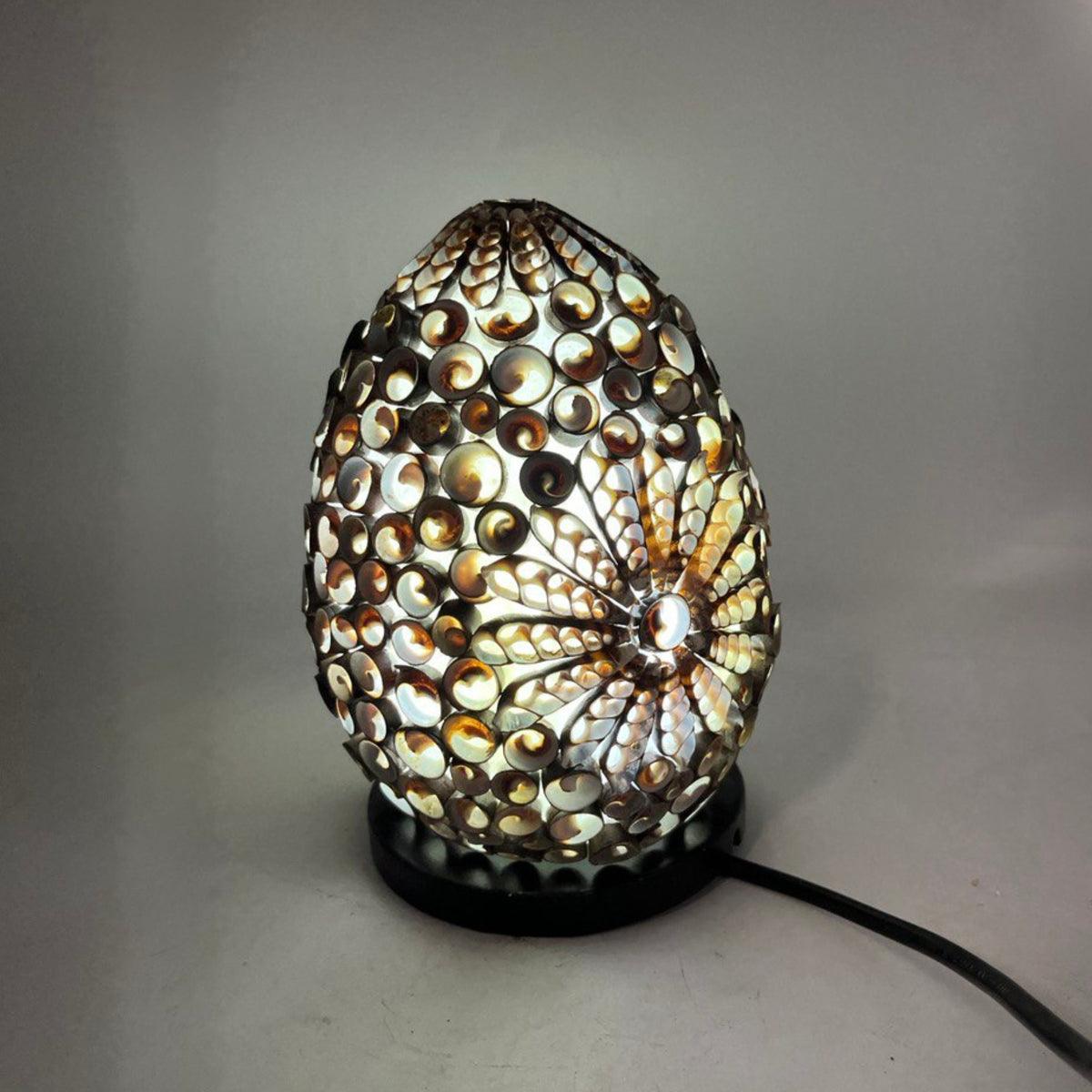 Twist Oval | Boho Musling Lampe | 15 cm.