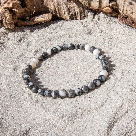Zebra Jaspis armbånd til børn 4 mm