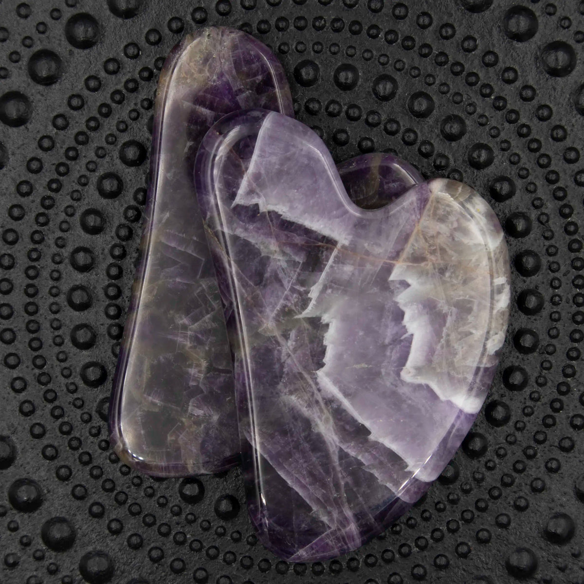 Ametyst | Gua Sha | Massage Sten | 8 cm.