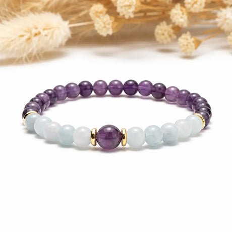 armbånd ametyst akvamarin