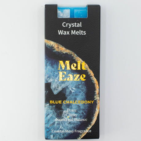 blå kalcedon krystal wax melts