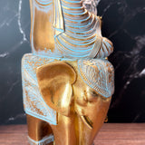 buddha på elefant fyrfadsholder statue Elefant close-up