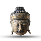 buddhas ansigt vægdekoration i guld