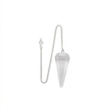 Selenit | Facetslebet Pendul | 4,5 x 1,8 cm.