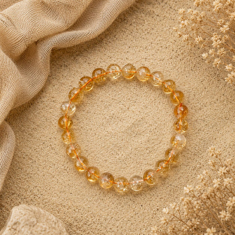 citrin AAA 8 mm krystal armbånd