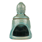 Siddende Buddha | Grøn | Oliebrænder Til Æterisk Olie | Aromaterapi