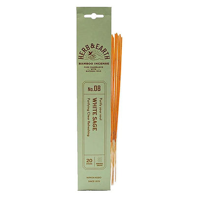hvid salvie herb & earth nippon kodo røgelsespinde