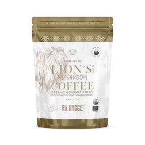 lions mane filterkaffe I plast pose