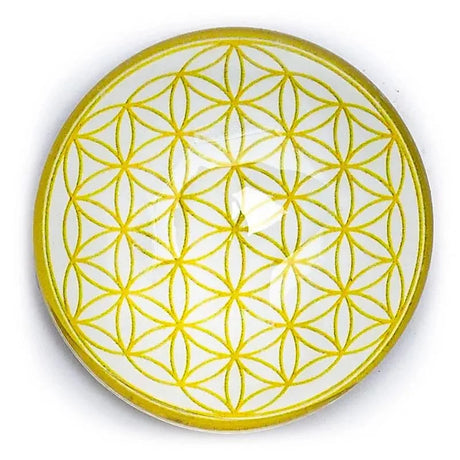 livets blomst magnet guld