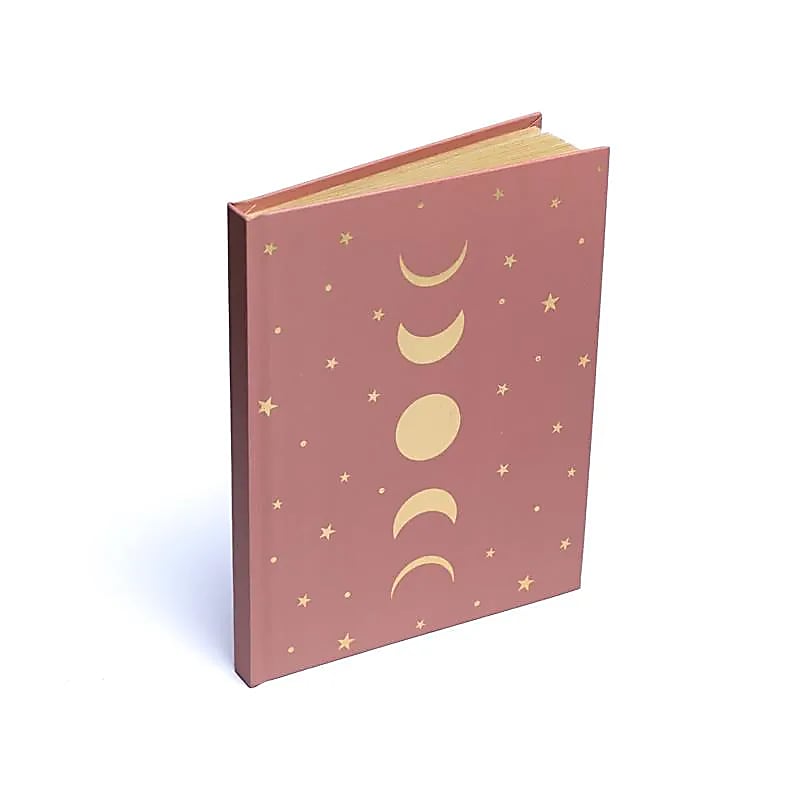 månefase notesbog pink