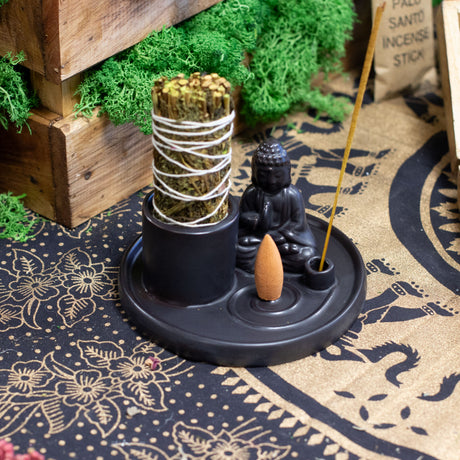 mat sort buddha smudge palo santo holder