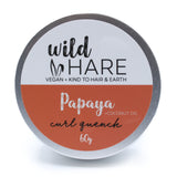 papaya shampoo bar i emballage med orange farve i rund metal dåse