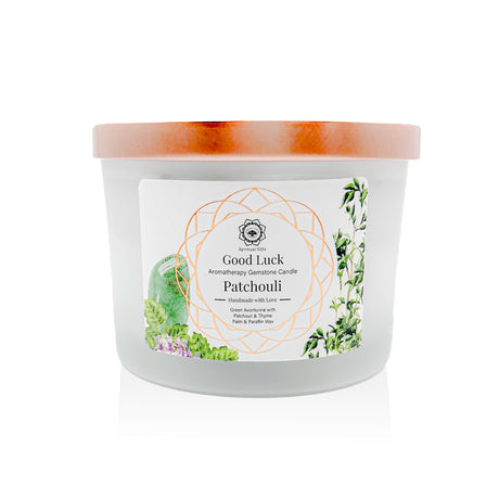 patchouli grøn aventurin Krystal Duft Lys