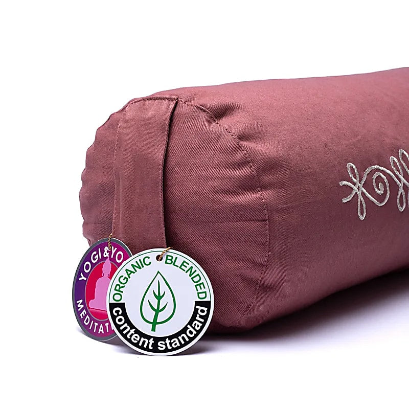 pink yogapølle med lotus med ØKO mærke