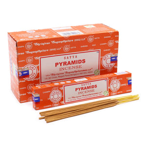 pyramids røgelsespinde satya i orange æske