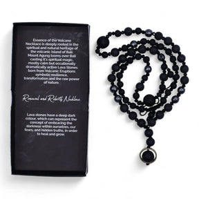 renewal & rebirth lava sten krystal mala kæde