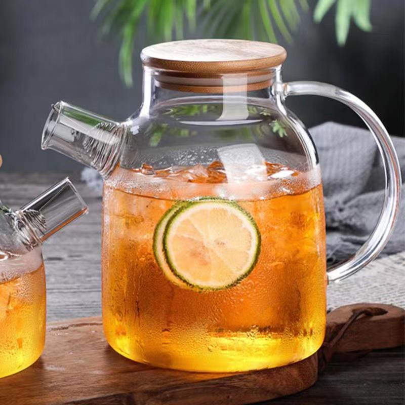 Glaskande med Te Filter & Bambuslåg | 1,5L | Iste | Tea Soul